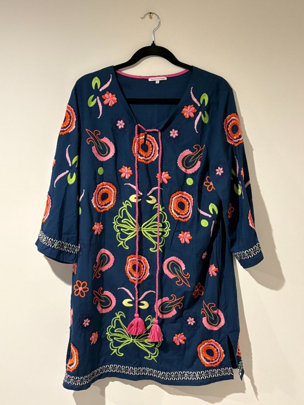 Frances Valentine Capri Tunic Barberton Daisy Navy